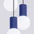Sollux SL.1740 - Luster na sajli HALO 3xG9/8W/230V prečnik 25 cm plava