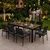 Northix Vrtna miza Polywood za 8 oseb, 180x90 cm, rjava