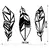 Wallity Zidna dekoracija Feather Metal Decor, 78 x 65 cm, Crna