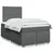 Vidaxl Box spring postelja z vzmetnico temno siva 120x190 cm blago