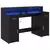 Stol s ladicama Crni hrast 140 x 55 x 91 cm Konstruirano drvo