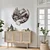 WallXpert metalni zidni ukras DCV-1053-MT, šuma, planine i vodopad u krugu, 60 x 60 cm, crni