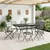 Vrtni set za objed 7 pcs Antracit 212 x 90 x 76 cm