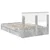 Krevet s od storage s uzglavljem Betonski sivi 135 x 190 cm