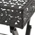 Sklopivi stolić za čaj starinski metalni 58 x 35 x 72 cm crni