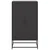 Visoka komoda crna 68,5 x 38,5 x 123,5 cm čelična
