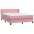 Vidaxl Box spring postelja z vzmetnico roza 160x210 cm žamet