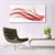 tulup.si Slika na steklu Red abstrakcija graphics 140x70 cm 4 obešalnika