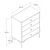 HANAH HOME Komoda Lizbon 541 Walnut Black