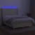 Vidaxl Box spring postelja z vzmetnico LED krem 140x200 cm blago