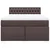 Vidaxl Box spring postelja z vzmetnico temno rjava 160x200 cm blago