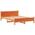 Vidaxl Postelja brez vzmetnice voščeno rjava 140x200 cm trdna borovina