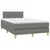 Vidaxl Box spring postelja z vzmetnico LED temno siva 120x200 cm blago