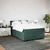 Vidaxl Box spring postelja z vzmetnico temno zelen 140x190 cm žamet