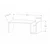 Hanah Home klub sto Memo, 86,8 cm, orah Venezia