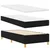 LED Box Spring Krevet s uzglavljem Crna 90 x 200 cm tkanina