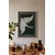 WallXpert uramljena slika 115232, The White Swan Hilme af Klint, beli labud na tamnoj pozadini, 30 x 40 cm, beli ram