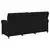 Sofa za 3 osobe Crna 198 x 83 x 95 cm Tkanina
