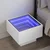 Vidaxl Nočna omarica z neskončnimi LED bela 40x40x30 cm