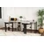 Hanah Home Dupli stilski radni sto Freesia Marble, 240 x 74 x 60 cm, Crni