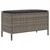 Vrtni otoman Siva i tamno siva 80 x 38 x 45 cm PE ratan