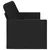 vidaXL 3-sedna sofa Črna 190 x 81 x 82 cm Blago