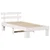 vidaXL Posteljni okvir z naslonom Bela 75x190 cm Trden bor