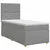 vidaXL Postelja boxspring z vzmetnico Svetlo siva 90 x 200 cm Blago