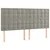 Krevet box spring s madracem LED svjetlosivi 200x200 cm baršun