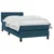 Vidaxl Box spring postelja z vzmetnico temno modra 80x220 cm žamet