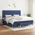 Vidaxl Box spring postelja z vzmetnico moder 200x200 cm blago