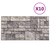 Zidne panele 10 pcs Svjetlosiva 100 x 50 cm EPS pjena