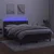 Vidaxl Box spring postelja z vzmetnico LED temno siva 140x190 cm žamet