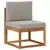 Set vanjskih sofa 8 kom. Prirodna i svijetlo siva