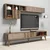 Hanah Home Milan TV TV polica, Braon-Bela