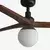 FARO 34277WT-11L - Stropni ventilator KLIM M 1xE27/15W/230V orah/crna prečnik 125 cm WT+DO