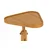 Hanah Home pomoćni sto Opus Ucgen 46, 46 cm, hrast