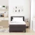Vidaxl Postelja boxspring z vzmetnico Temno rjava 90 x 190 cm