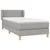 Vidaxl Box spring postelja z vzmetnico svetlo siva 90x190 cm blago