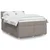 Vidaxl Box spring postelja z vzmetnico taupe 160x200 cm blago