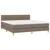 Vidaxl Box spring postelja z vzmetnico taupe 180x200 cm blago