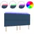 LED glava kreveta s LED trakama Plava 200 cm tkanina