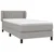 vidaXL Box spring postelja z vzmetnico svetlo siv 100x200 cm blago