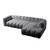 ATELIER DEL SOFA Ugaona garnitura N Line Right Dark Grey