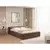 Rjava oblazinjena zakonska postelja s prostorom za shranjevanje z letvenim dnom 160x200 cm Cille – Ropez