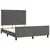 Vidaxl Posteljni okvir brez vzmetnice temno siv 140x190 cm žamet