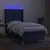 Vidaxl Box spring postelja z vzmetnico LED modra 100x200 cm blago