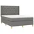 Vidaxl Box spring posteljni z vzmetnico temno siv 140x190 cm blago