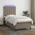 Vidaxl Box spring postelja z vzmetnico LED taupe 90x200 cm blago