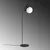 Aberto Design Podna lampa Anemon 13805, 37 x 30 x 138 cm, 1 x E27, 250 cm Kabl,, Crna